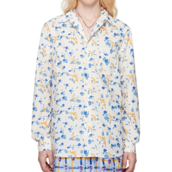 MARNIWhite ‘Dripping’ ShirtSize M